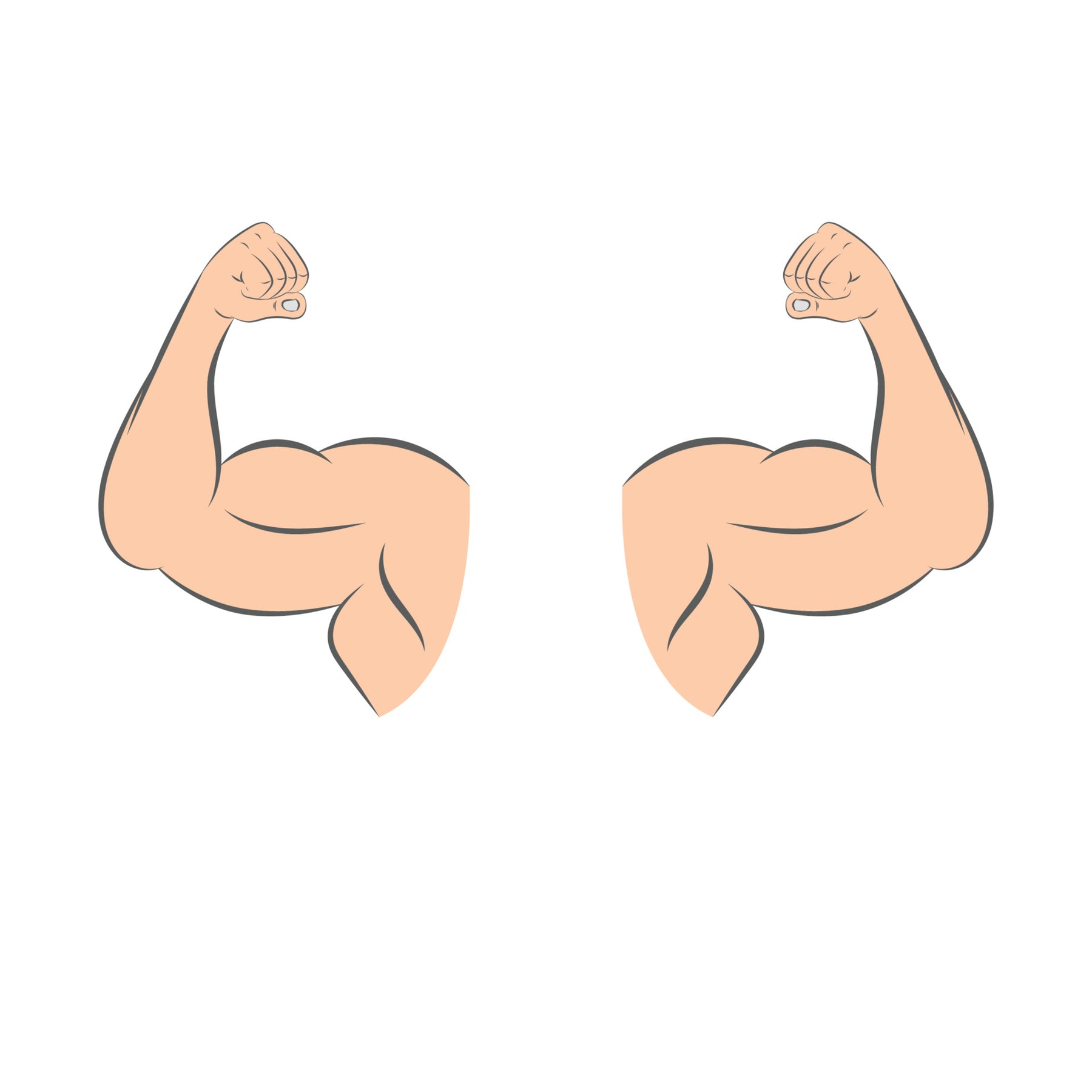 Strong shoulders, animated pair of shoulders that have been achieved through hard work and determination, possibly from dumbbell shoulder workouts.