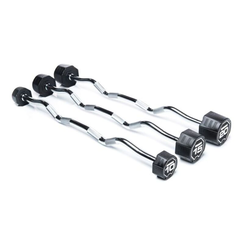 Urethane barbell set from escape fitness with curve design