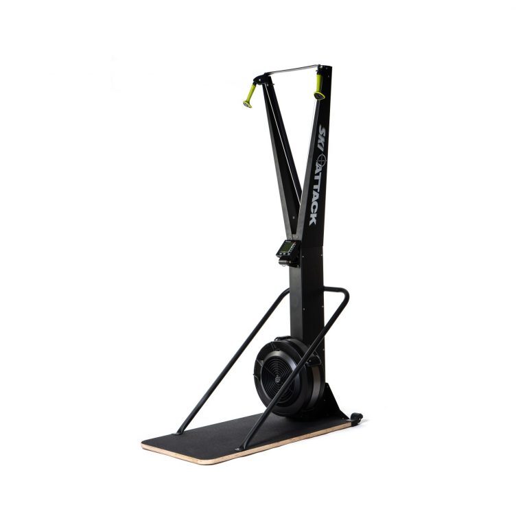 Ski trainer, full picture of the ski with floor stand, brilliant addition to your home gym