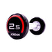 2.5kg dumbbell with black and red design, urethane and easy weight identification
