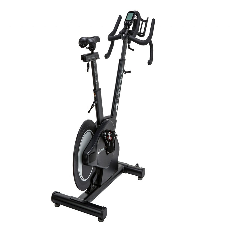Attack fitness m1 exercise bike, from back.