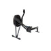 Attack fitness rowing machine, side view, in black