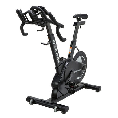 Attack fitness spin attack exercise bike zoomed out in black, side picture