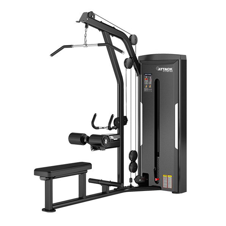 Attack fitness lat pull down low row gym machine