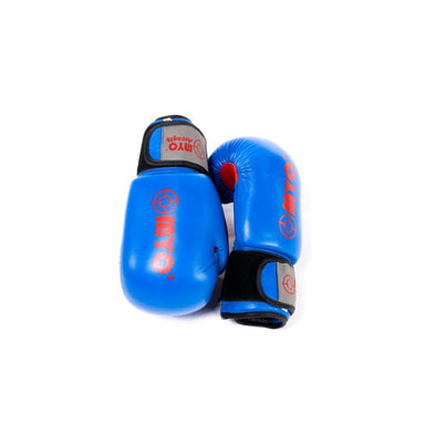 Myo strength gloves blue and red
