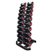 Gym Gear 10 pair storage rack with dumbbells on