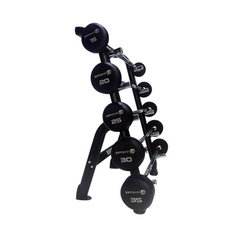 Gym Gear barbell rack, full side view