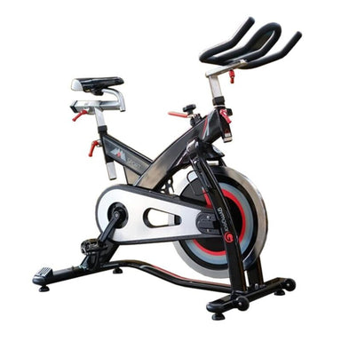 Gym Gear sport indoor spin bike on wheels, black and red