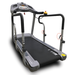 gym gear t95 rehab treadmill with rails a clear big emergency stop button, adjustable rails, front view