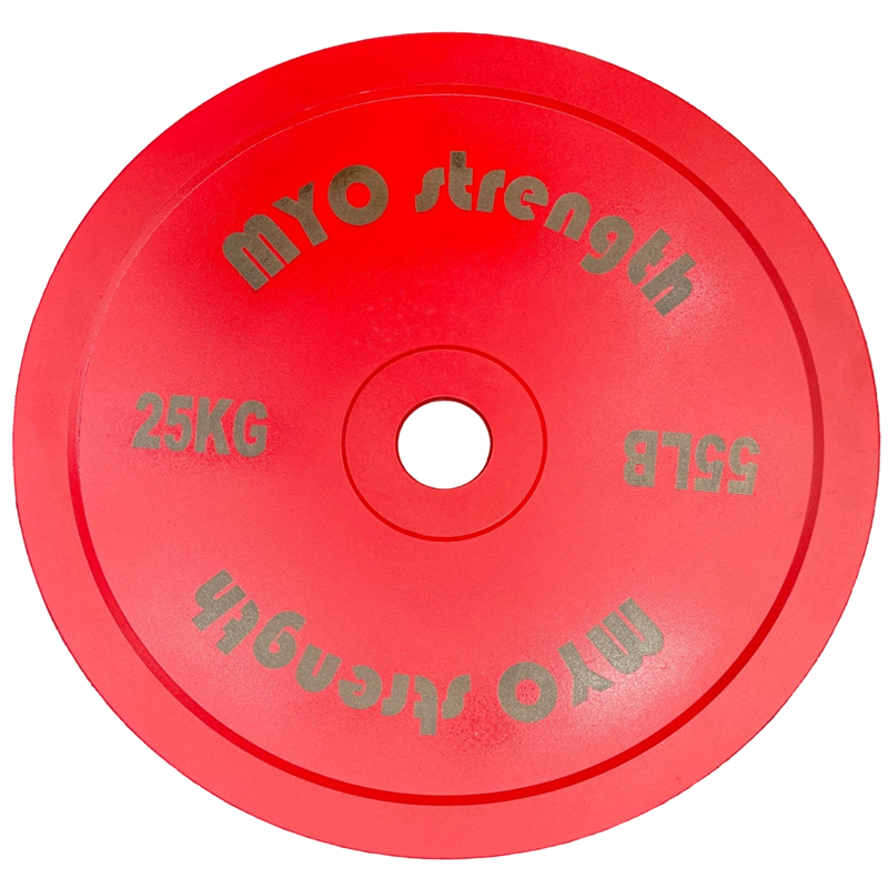 Myo strength 25kg steel weight plate in red