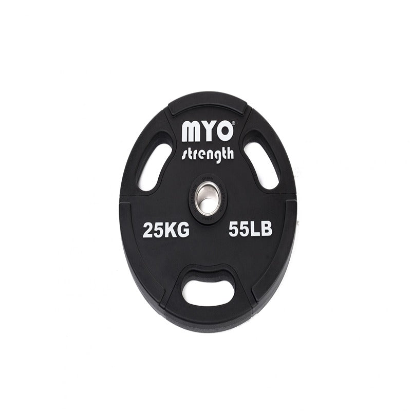 Myo-strength-olympic-25kg-Urethane-Disc in black