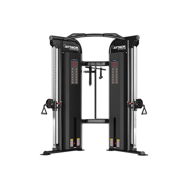 Attack fitness dual adjustable pulley gym machine with clear workout instructions