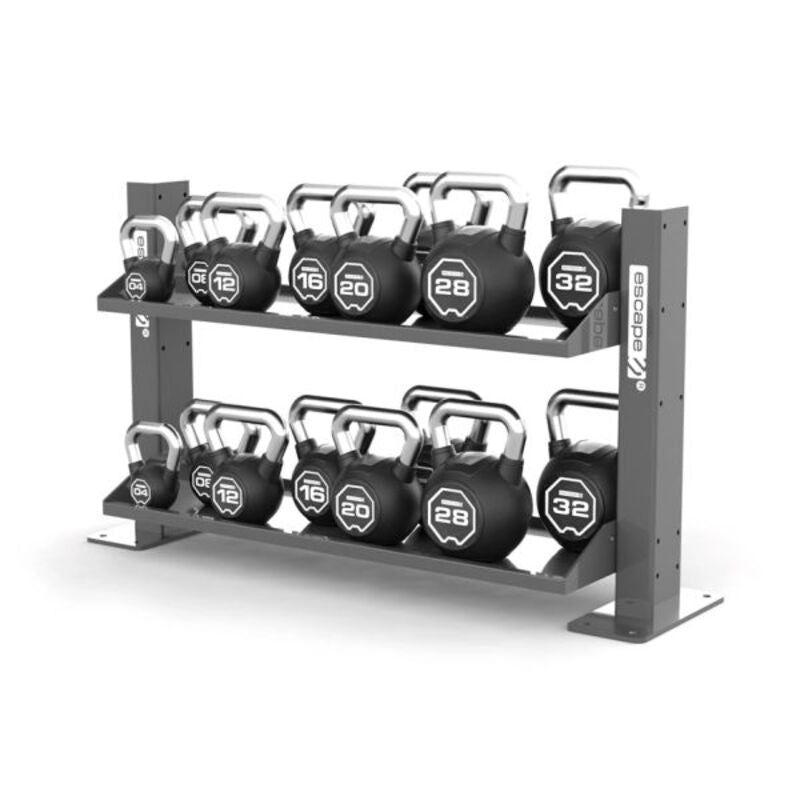 escape fitness kettlebell set 4-32kg with octagon rack