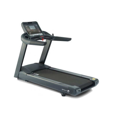 T98s treadmill full view with screen, bottle holder and hand rails